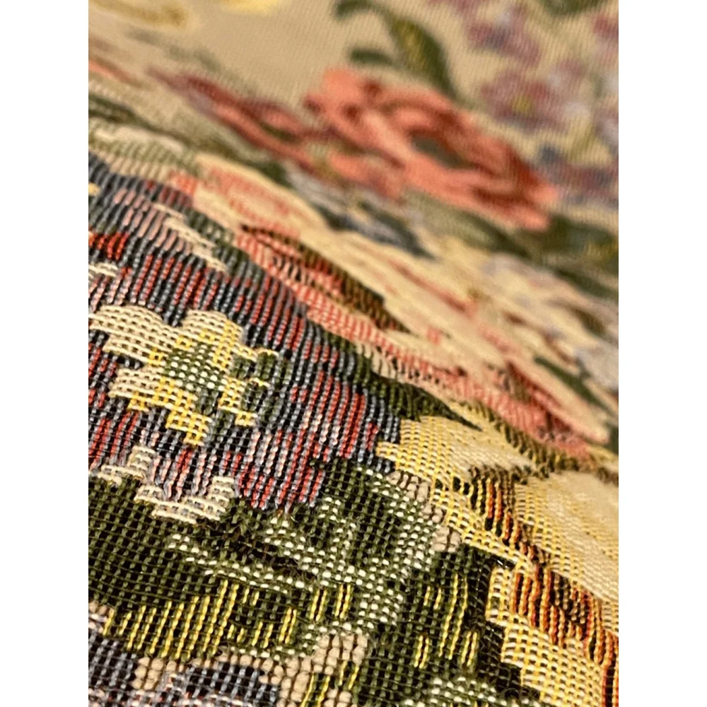 Belgian Metrax Tapestry Runner Au Point de Bruges Floral 12x94.5”